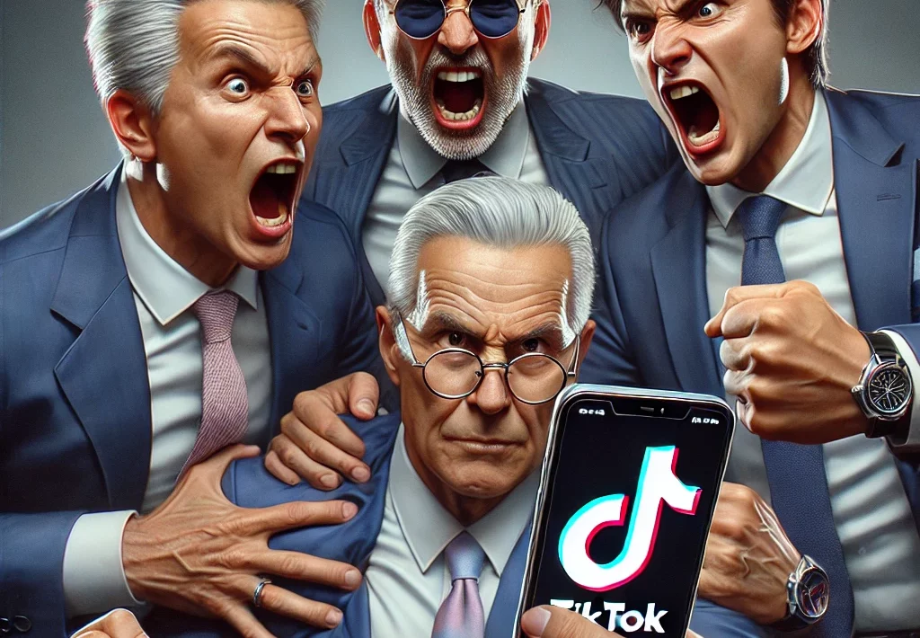 TikTok im Visier. Vier US-Tech-Milliardäre streiten gerade darum, wer sich TikTok kaufen darf.